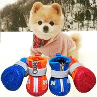 autumn winter pet shoes waterproof for small dogs non slip wear resistant reflective puppy shoes for chihuahua york teddy boots