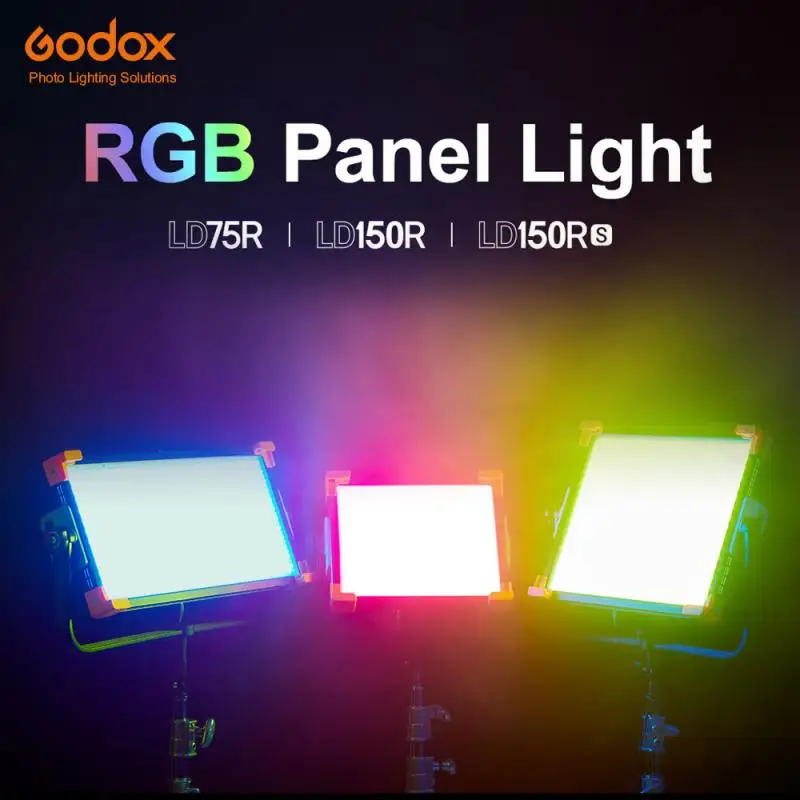 

Godox LD75R LD150R LD150RS RGB LED Video Light Photography Lighting 2500K-8500K Dimmable Panel Light Lamp APP and DMX Control