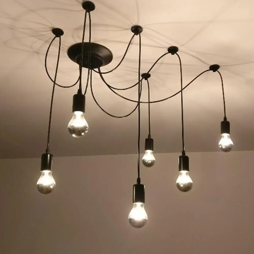 

8 Lamps Retro Ceiling Lamp Light Chandelier Vintage Loft Antique Adjustable
