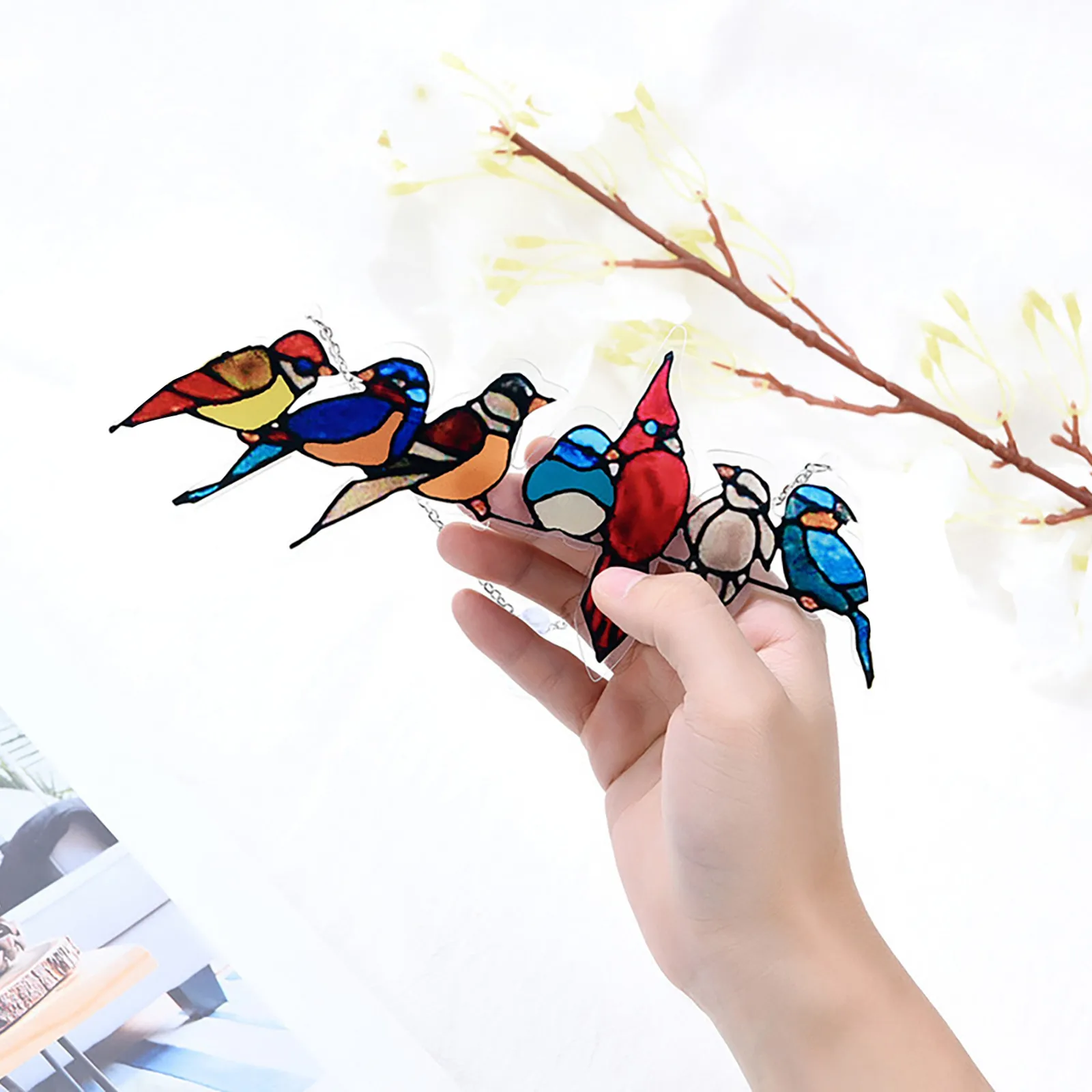 

Colored Bird Glass Window Panels On Wires For Home Decoration Listing decoracin de habitacin