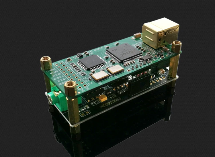 Интерфейс аманеро + ES9038 Q2M плата аудио декодера hifi fever USB звуковая карта комплект