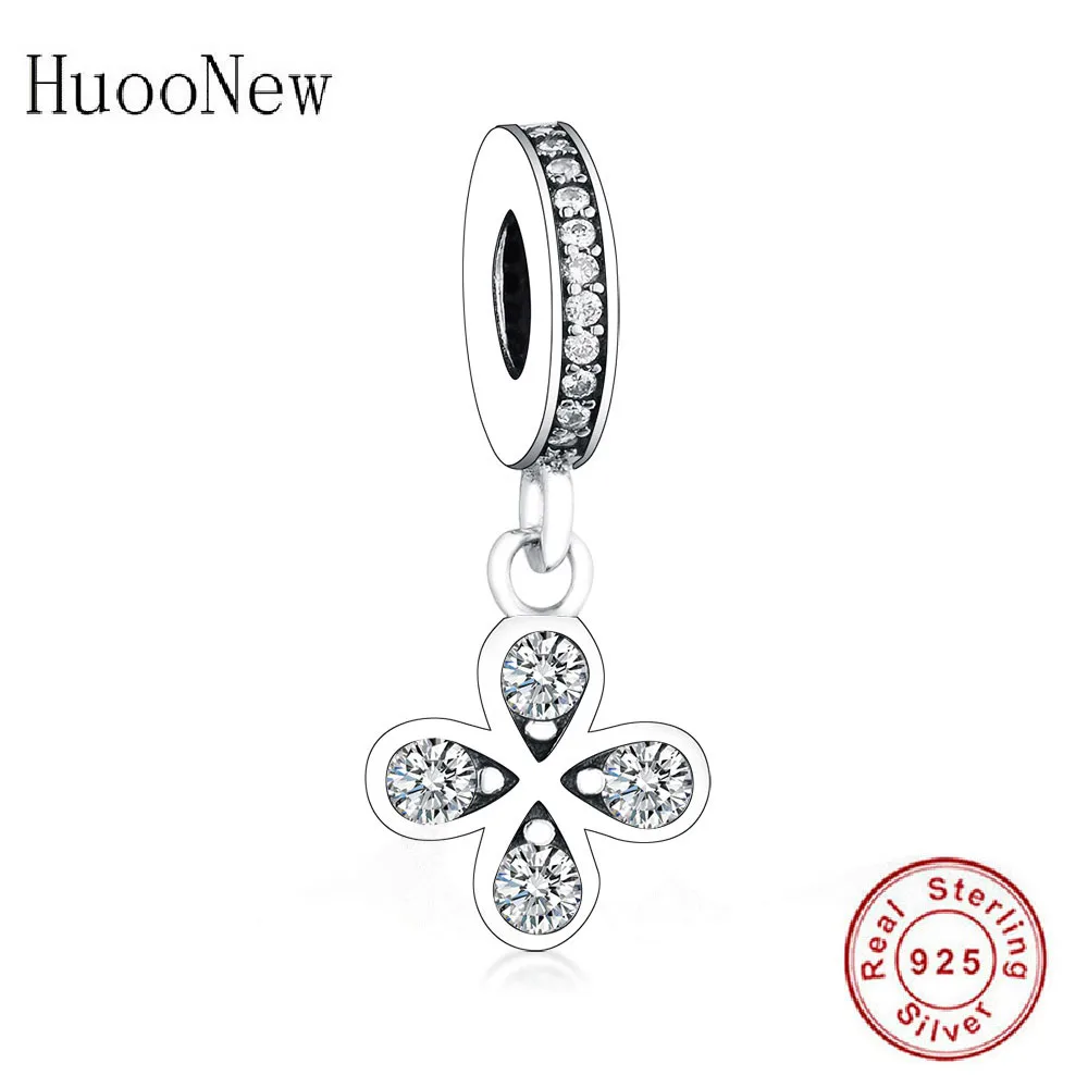 Подходит для оригинального браслета Pandora Pulseira 925 пробы Серебряный счастливый