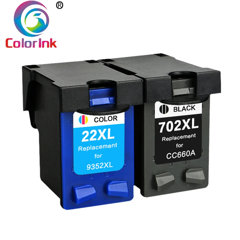 Чернильный картридж ColorInk 702XL 22XL 22 702 совместим с HP J3508 J3606 J3608 J5508 J3600 струйный