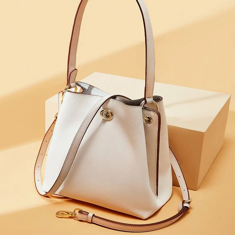 Кожаная сумка мешок 2019 новые корейские модные сумки верхний слой воловья кожа