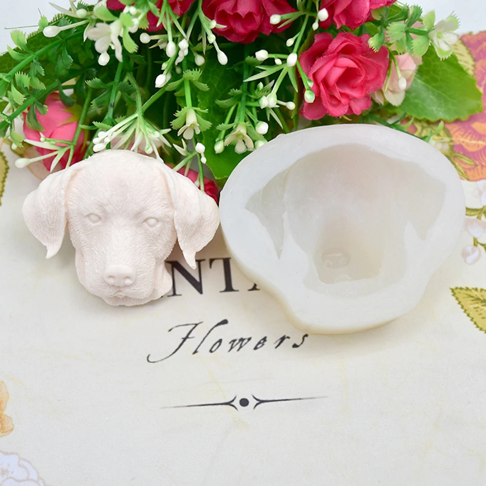3D DIY милый щенок собака силиконовая форма для украшения торта Мыло плесень