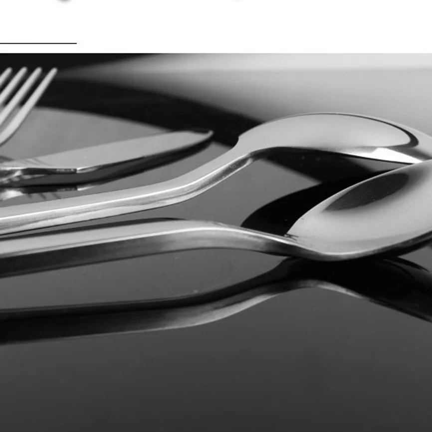 Steel Western Tableware Solid Thick Stainless Steak Fork Set Simple 24-piece Box diner set porcelaine fork spoon knife | Дом и сад