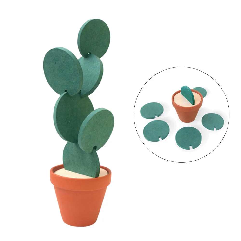 

DIY Coasters Set Potted Cup Mat Table Decoration Heat Resistant Nonslip Cup Pad