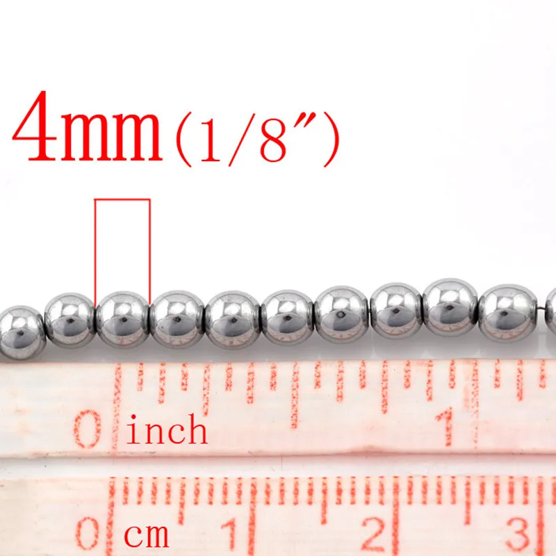 Круглые широкие бусины из гематита серебристые бусины-разделители для браслетов