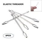 Эластичный Нитевдеватель, шнур на шнурке, направляющая для шитья, инструмент для ручного шитья, зажимы для одежды, нить, игла, Швейные аксессуары, 5 шт.
