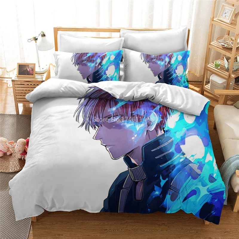 

2/3pcs My Hero Academia Printed Bedding Set 3D Duvet Cover Pillowcases Set for Children Kids Young Adult Bedroom Decor 140x210cm