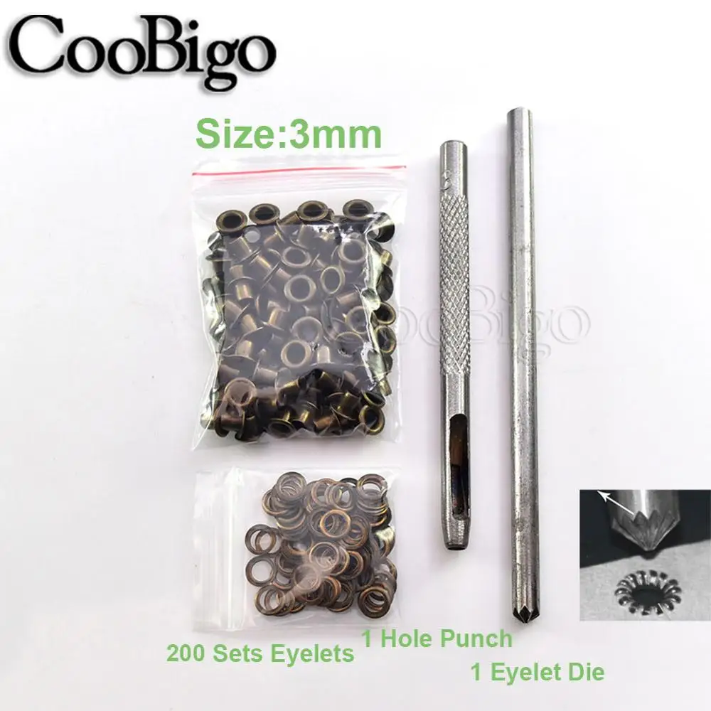 200 набор античных латунных пробойников и инструментов для штамповки 2 мм 17 ремня