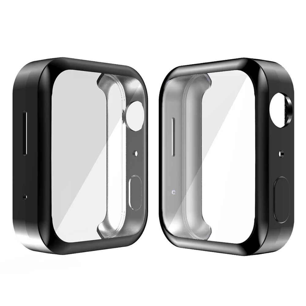 Чехол для mi Watch, ТПУ, мягкая защита экрана, полный охват, защитный чехол для Xiao mi, аксессуары для умных часов, новинка - Цвет: black
