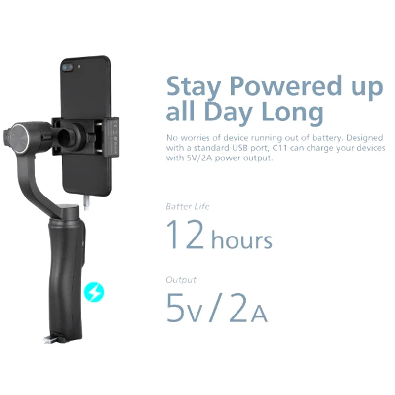 C11 3 Axis смартфон телефон Gimbal Ручной Стабилизатор для iPhone/Samsung/Xiaomi Vlog|Стедикамы и