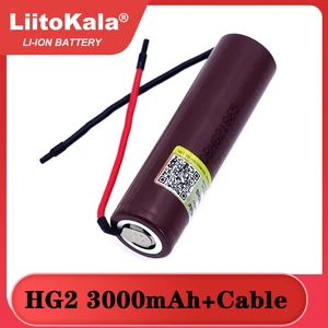 Аккумулятор Liitokala HG2 18650, 3000 мА ч, 3,6 В, разряд 20 А