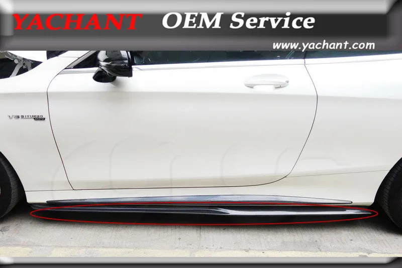 Стайлинг автомобиля комплект из углеродного волокна боковые юбки подходят для