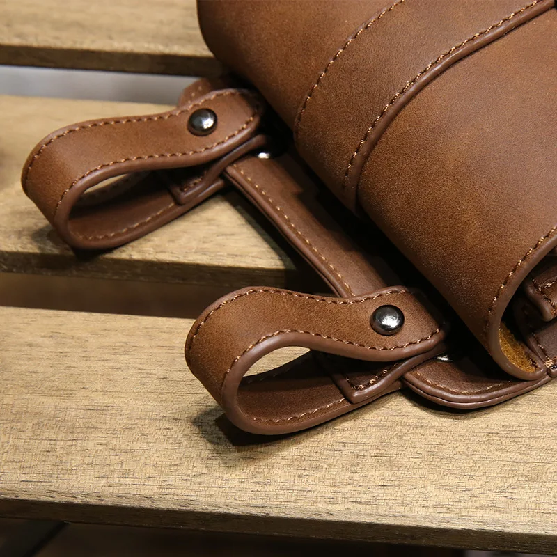 Men's waist bag multifunctional PU leather diagonal waist cross casual Korean men's bag men's waist bag change mobile phone bag