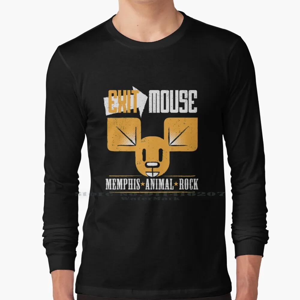 

Exit Mouse - Memphis Animal Rock ( Distressed ) T Shirt 100% Pure Cotton Exit Mouse Catghost Cat Ghost Memphis Animal