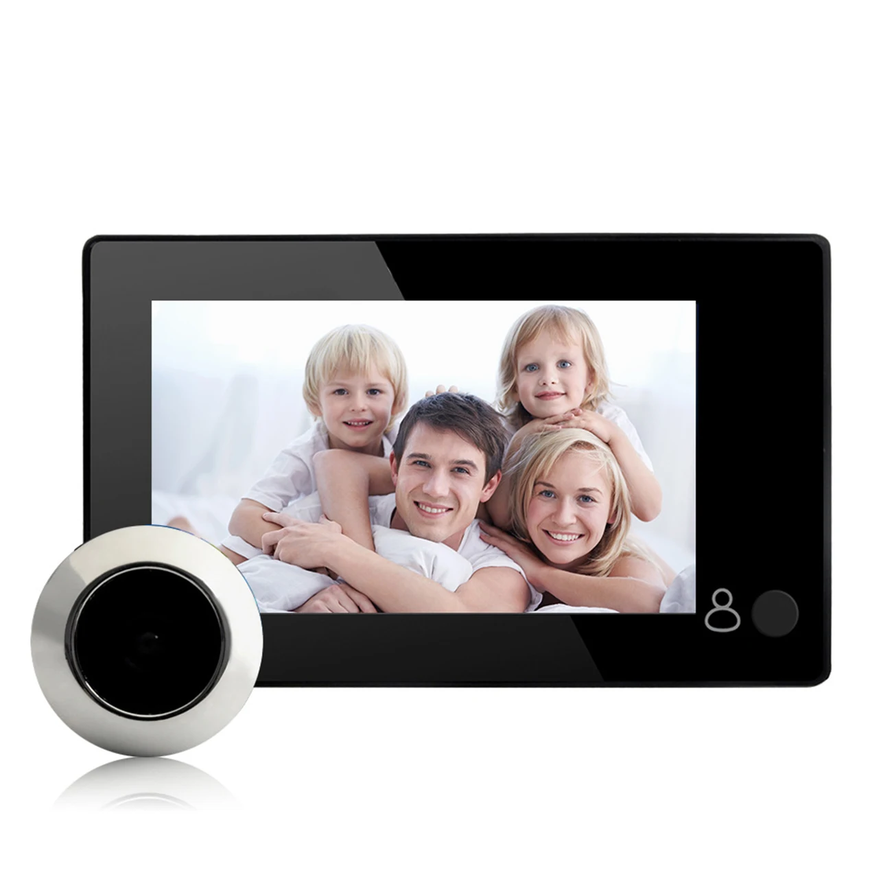 

1080P Peephole Door Camera 4.3 Inch Color Screen With Door Bell LED Lights Electronic Doorbell Viewer Security Door Viewer