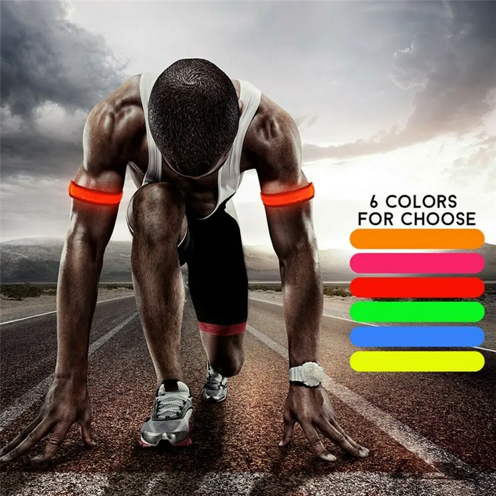 Наружная светодиодная повязка на руку для велосипеда подсветка браслет ночного