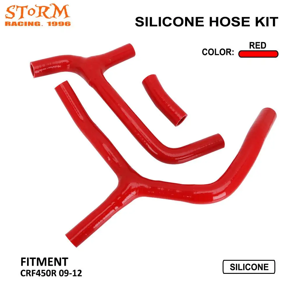

Moto Bike Red Silicone Radiator Heater Coolant Water Hose For HONDA CRF450R 2009-2012 09 10 11 12 Motorcross OFF-Road