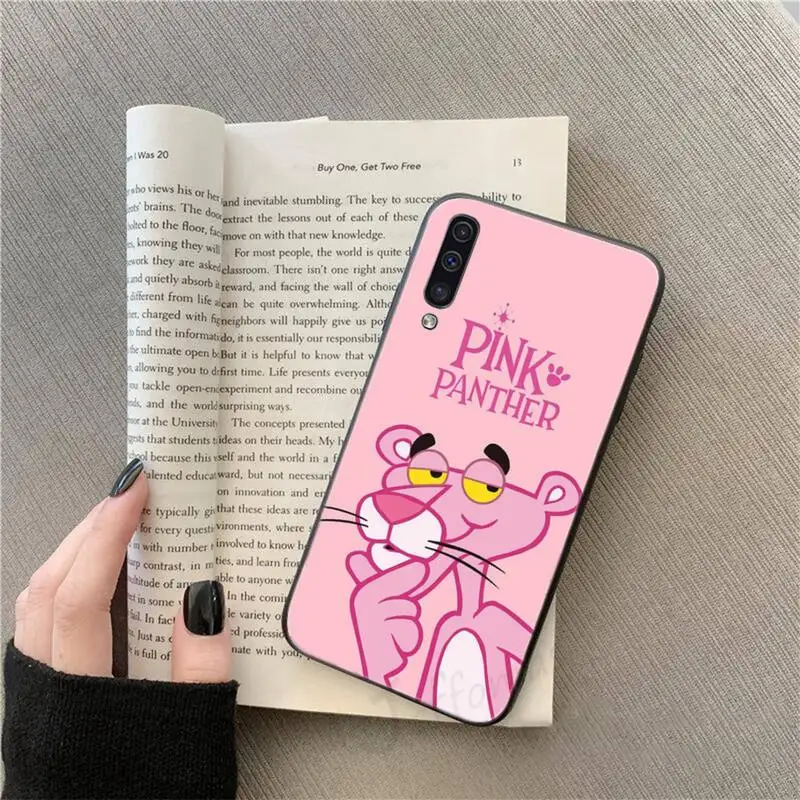 

pink panther cute cartoon pattern Phone Case For Samsung galaxy S 9 10 20 A 10 21 30 31 40 50 51 71 s note 20 j 4 2018 plus