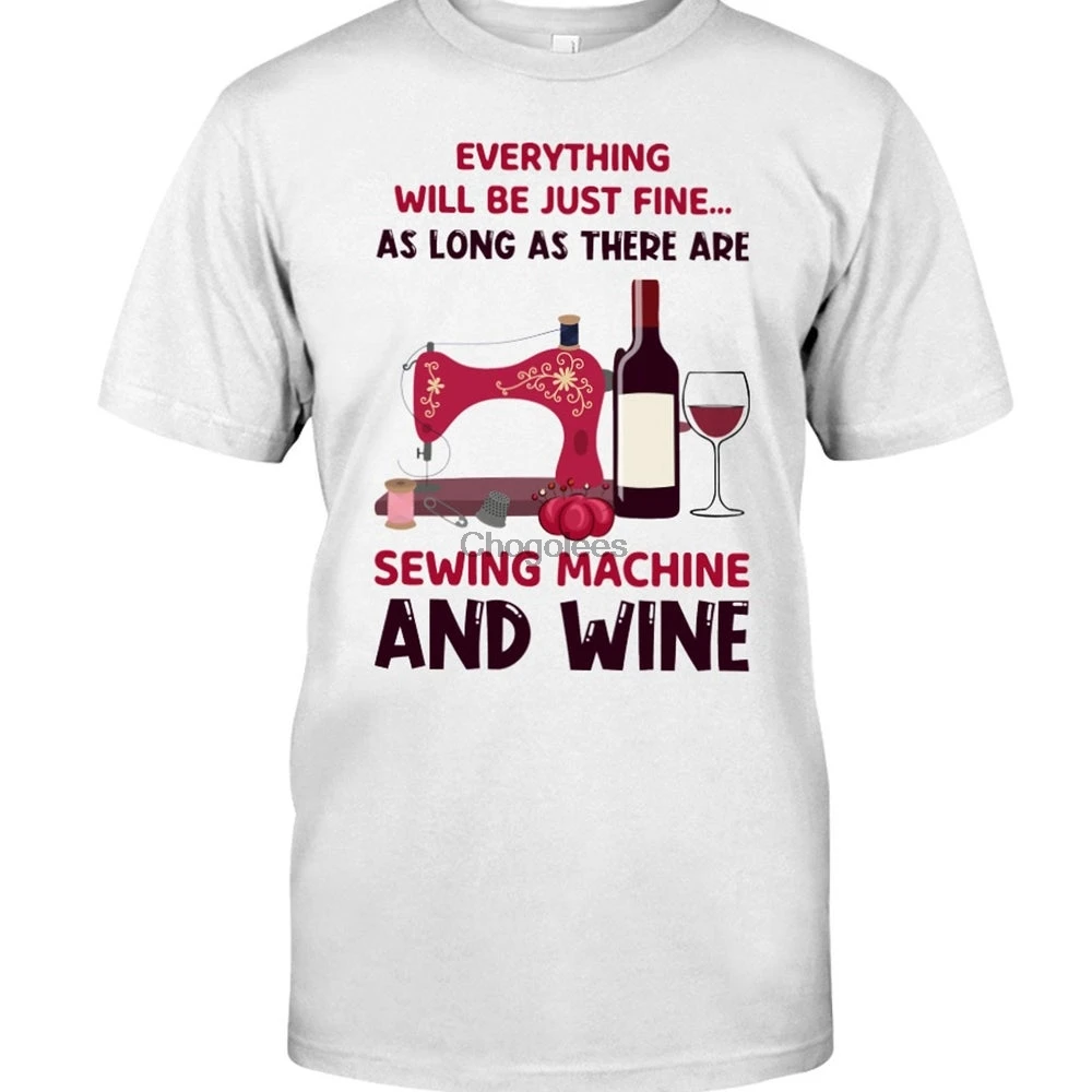 

Sewing Machine And Wine Classic T Shirt