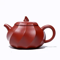 yixing original mine dahongpao purple clay teapot famous handmade melon teapot with tendons household kungfu tea set