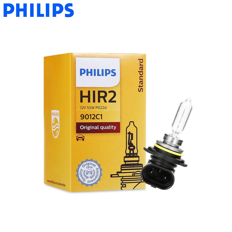 

Philips 100% Original 9012 HIR2 12V 55W PX22d Standard Original Auto Headlight Car Bulb Halogen Lamp ECE Approve 9012C1, 1X