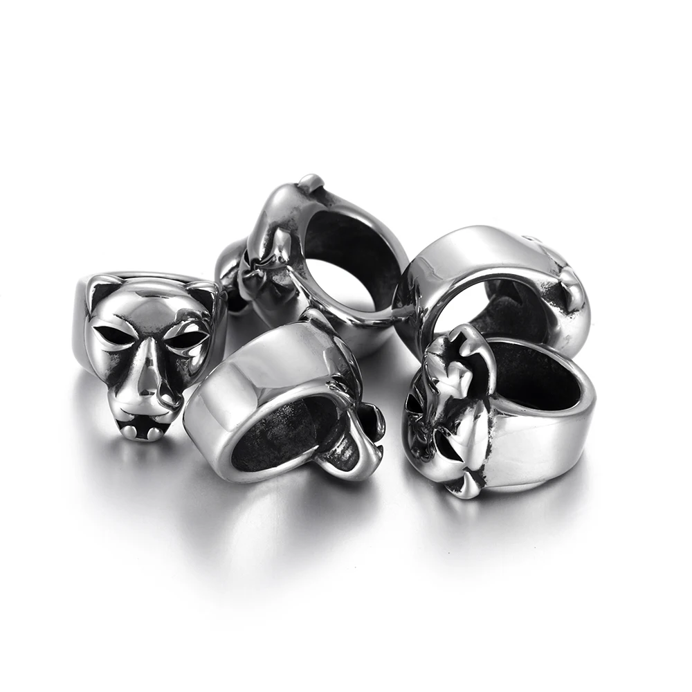 Бисер из нержавеющей стали большой ползунок 8 мм для кожаных браслетов ювелирных