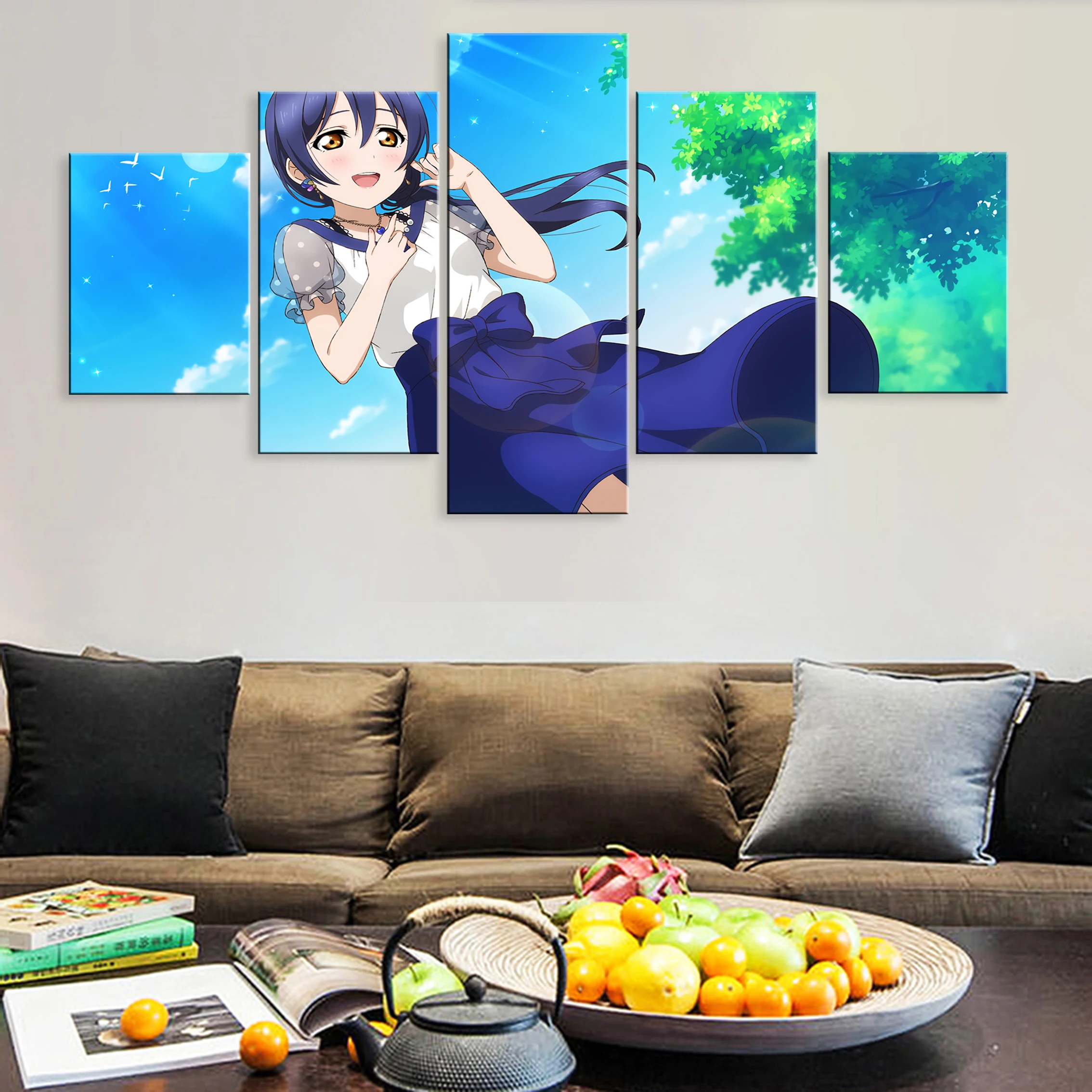 

Hd Printed 5 Pieces Artwork Poster Painting Canvas Living Room Home Anime LoveLive! Schoolidolproject