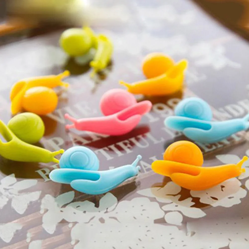 5 pcs/Set Cute Snail Shape Tea Bag Clip Party Decor Random Color Silicone Holder Cup Mug Infusers Strainer Clips | Дом и сад