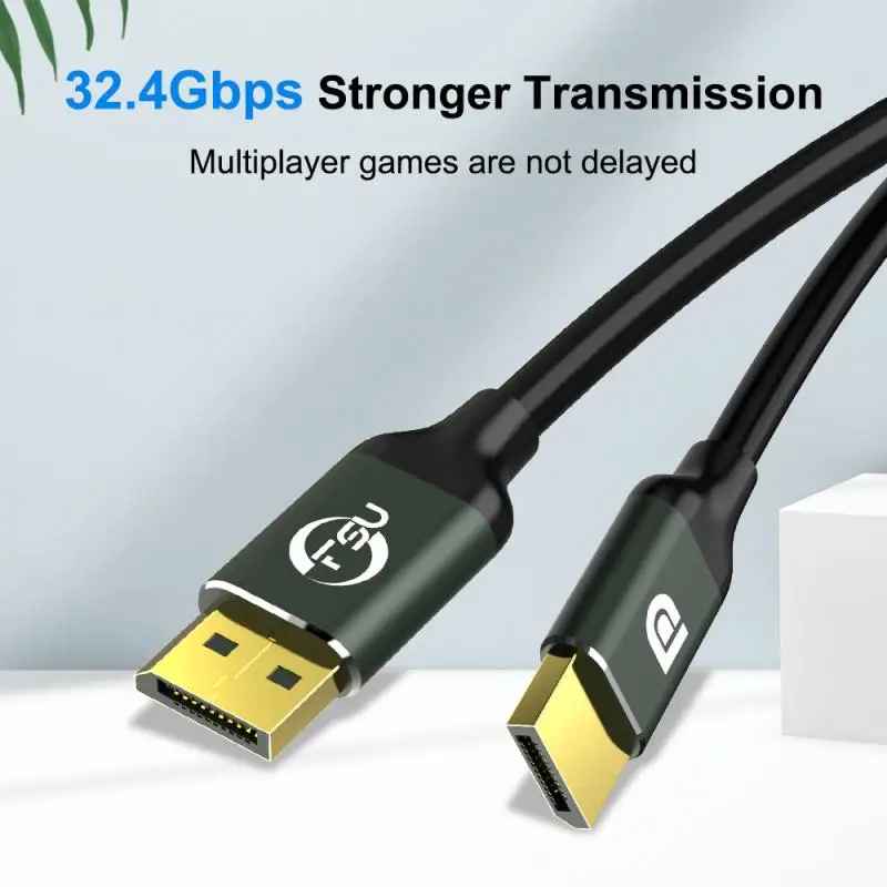 

32.4Gbps Displayport 1.4 Cable 8K 4K HDR 165Hz 144Hz 60Hz Display Adapter DP To DP Cable For Video PC Laptop TV DP 1.4 Display