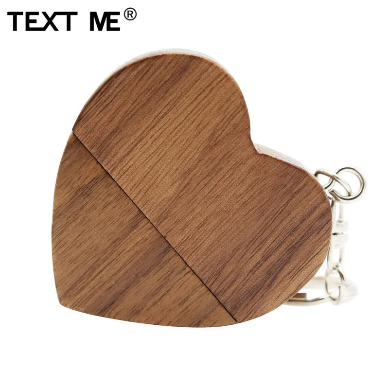 Usb флеш накопитель TEXT ME creative love maple mood из орехового дерева heartmodel 4 ГБ 8 16 32 64 usb 2 0|USB