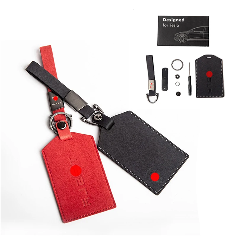Чехол для автомобильной карты брелок держатель кожаный защитный чехол Tesla Model 3 Y S