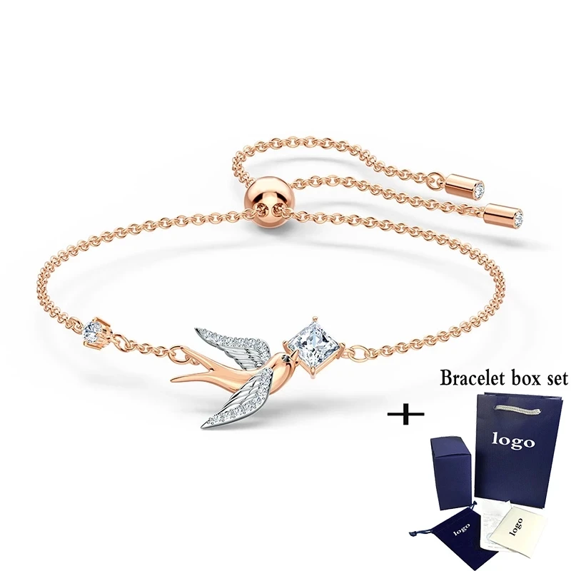 

Новинка 2021, блестящий и очаровательный браслет-мессенджер с птицами, модные и классические украшения для жены, Подарок на годовщину свадьбы