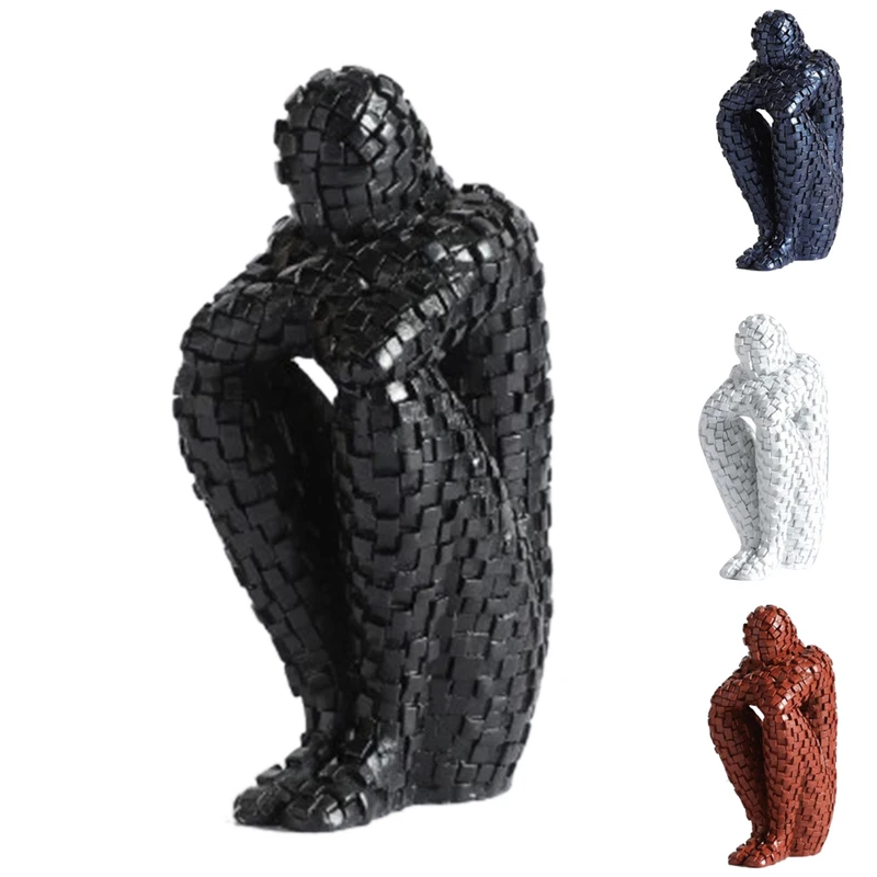 

Decoration Mosaic Character Resin Sculpture Lonely Person Wine Cabinet