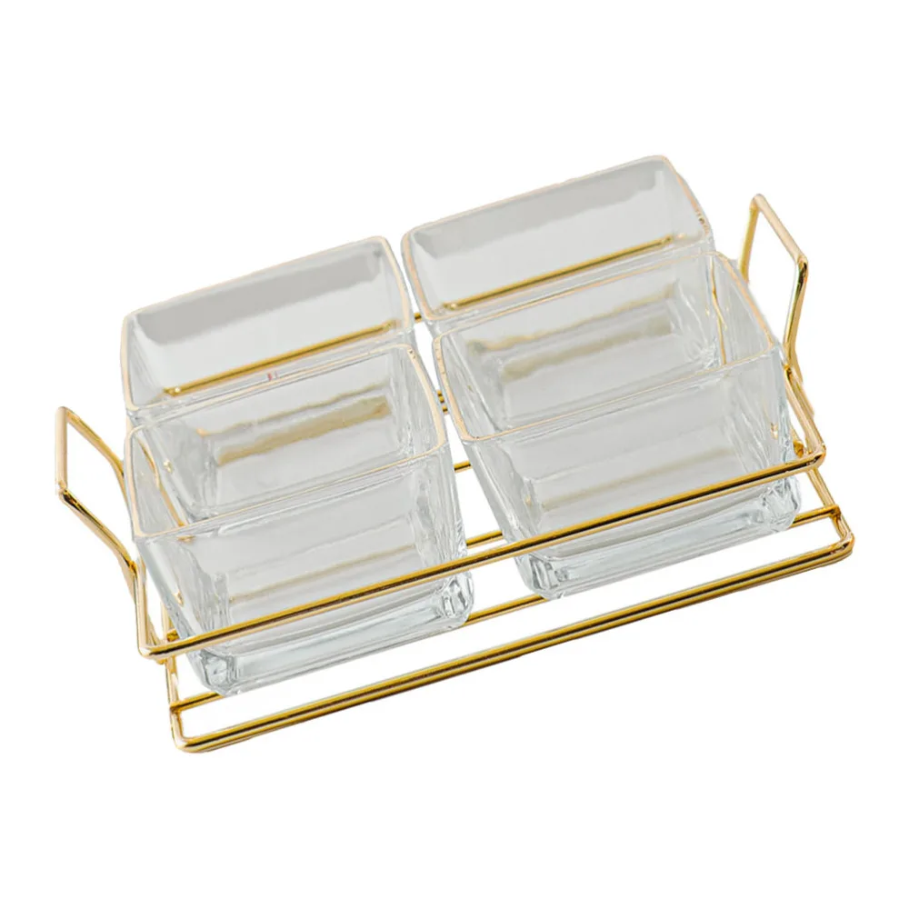 

1 Set Glass Dried Fruit Box Desktop Candy Case Household Snack Storage Box