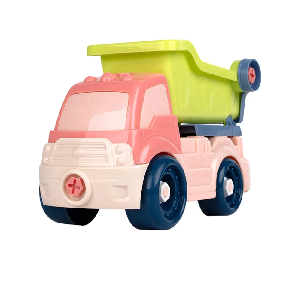 

1pc Children Cartoon Diy Truck Multi-function Detachable Assembly Vehicle Puzzle Assembly (Transport Cart with Disassemb