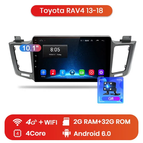 2-32GB for 4G Junsun V1 2G+ 32G Android 9,0 DSP для Toyota RAV4 2013- автомобильный Радио Мультимедиа Видео плеер навигация gps RDS 2 din dvd - Цвет: 2-32GB for 4G