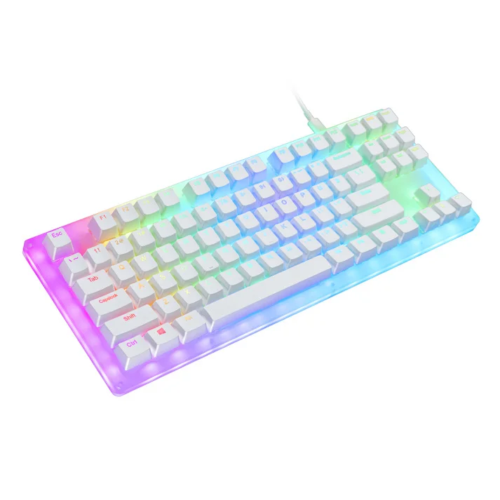 

Womier 87 key K87 Mechanical Keyboard 80% 87 TKL PCB CASE hot swappable switch support lighting effects with RGB switch led