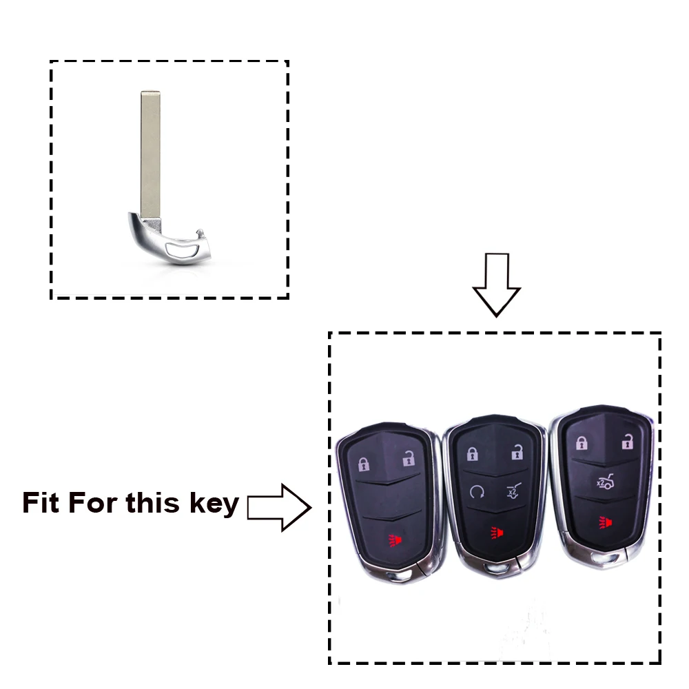 KEYYOU 10pcs Replacement For Cadillac ATS CT6 CTS SRX XT5 XTS 2014 2015 Car Remote Smart Key Emergency Blank Uncut Blade | Автомобили и