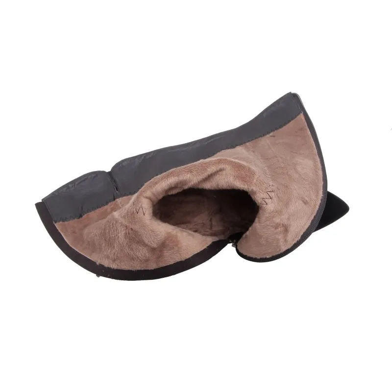 Ботфорты женские выше колена сапоги на молнии сбоку с ремешком сзади большие