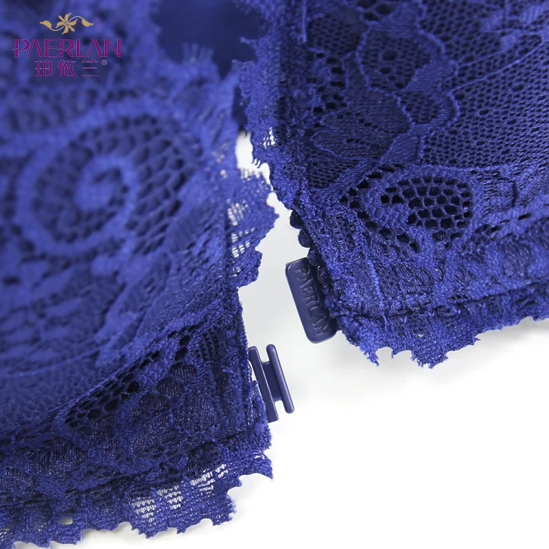 

PAERLAN Detachable Shoulder Strap, Lace Edge, Comfort Underwear Front Buckle Lace No Steel Ring No Trace Sexy, 5/8 Cup Bralette