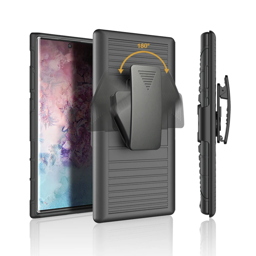 Чехол для телефона samsung Note 10 + полный защитный чехол кольцо держатель Зажим ремня