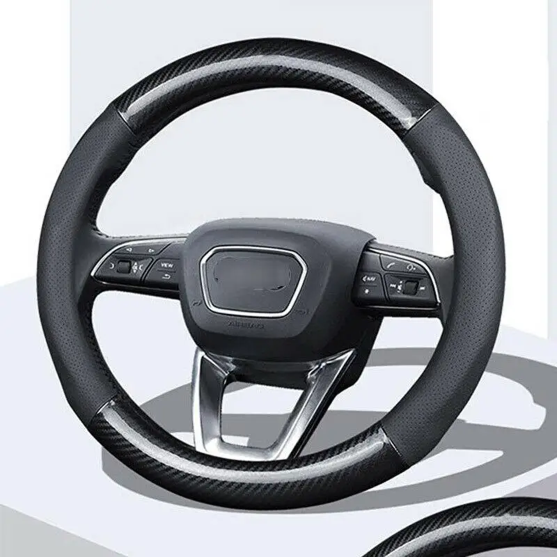 Anti-Slip Carbon Fiber Leather Car Steering Wheel Cover For Volkswagen Amarok | Covers
