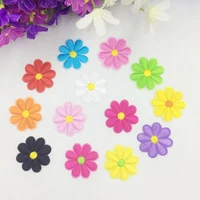 50pcslot small embroidery patch sunflower tablecloth sofa kids wear clothing decoration sewing diy iron heat transfer applique