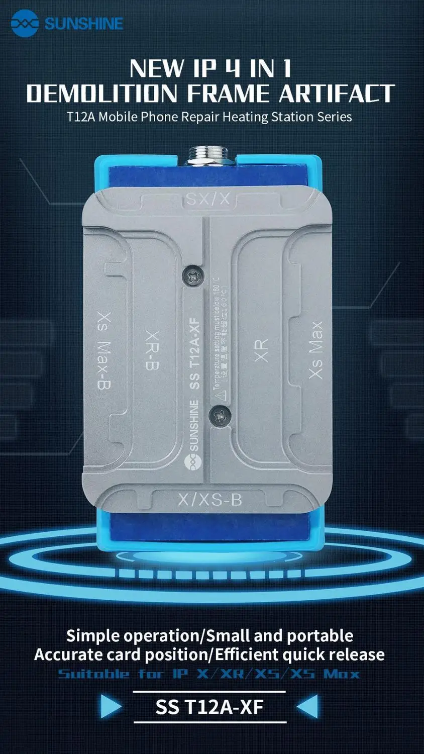 SS T12A XF IP 4 в раме быстрой обработки iPhone X XR XS Max быстрый нагрев эффективное удаление
