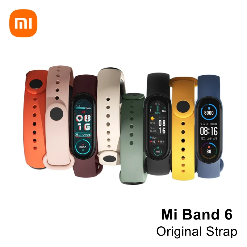 

Оригинальный цветной браслет из ТПУ Для Xiaomi Mi Band 6, совместимый с Mi Smart Band 6 NFC