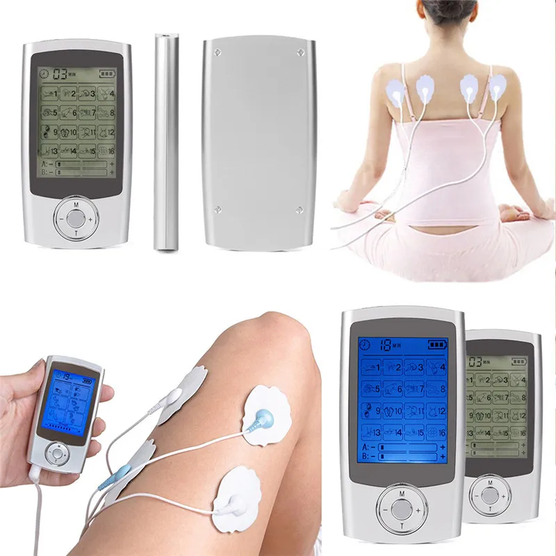 16 режимов Tens Unit машина для облегчения боли Портативный Импульсный Массажер