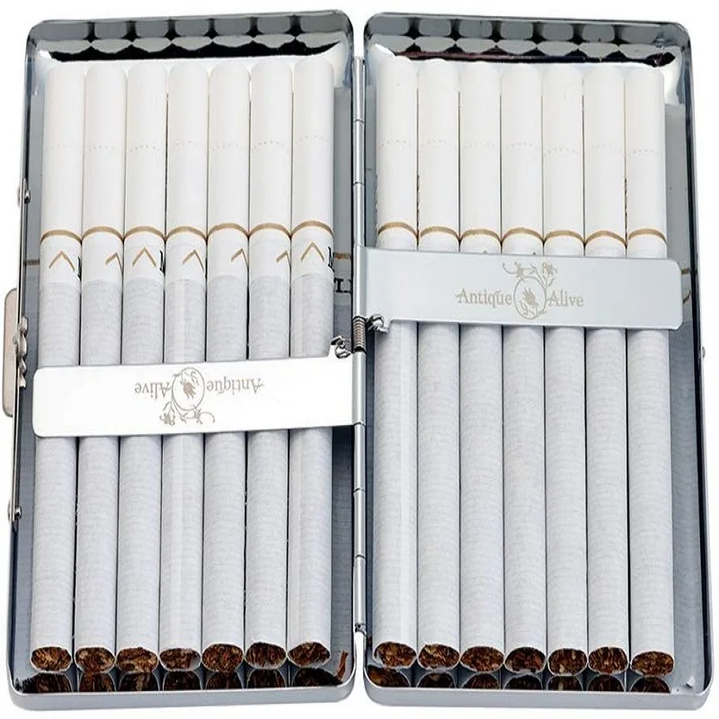 Старинный чехол для сигарет с перламутровым желтым и синим драконом